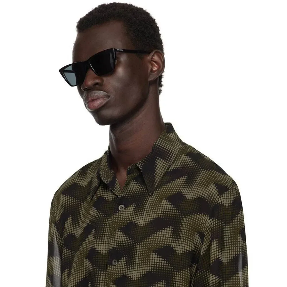 Saint Laurent Men Sunglasses Black Cat Eye SL737 MICA THIN 001 BRAND NEW